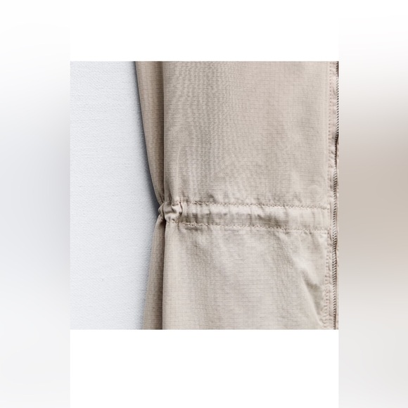 Zara • Women’s Tan Hooded Sleeveless Wide leg Jumpsuit M NWT - Picture 7 of 9